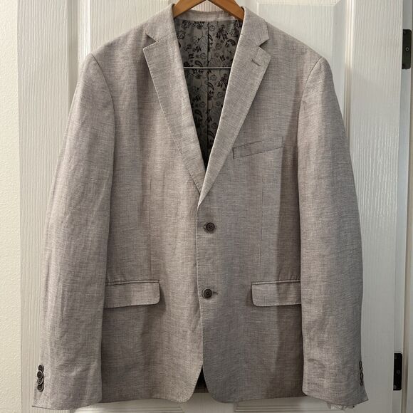 Michael Kors Other - Michael Kors Mens Two Button Blazer Linen Blend‎ Sport Coat Jacket Size 42R